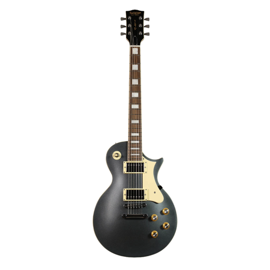 Sqoe SELP110 Les Paul Electric Guitar, Frost Silver