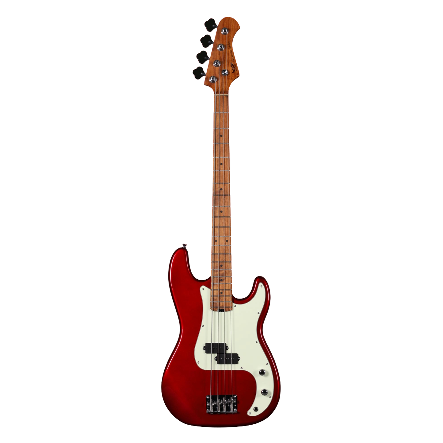 Sqoe SPB600  Precision Bass Guitar, Metal Red