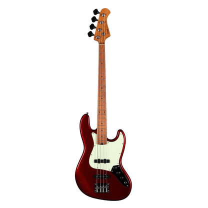 Sqoe SJB600 Jazz Bass Guitar, Metal Red