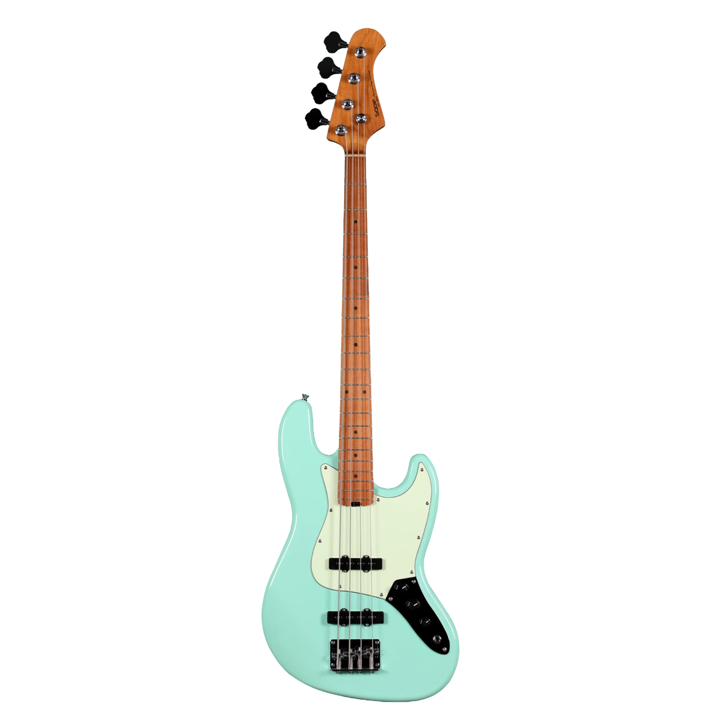 Sqoe SJB600 Jazz Bass Guitar, Mint Green