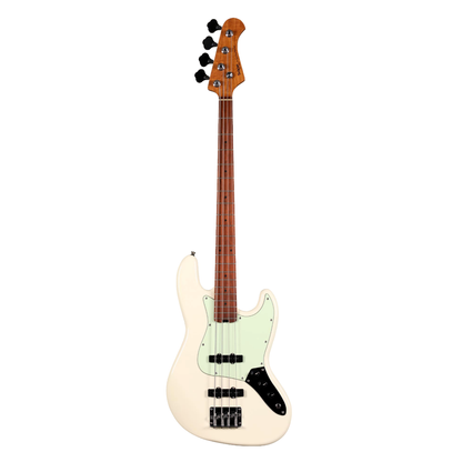 Sqoe SJB600 Jazz Bass Guitar, Olympic White