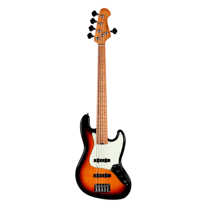 Sqoe SJB650 5-String Jazz Bass Guitar, Sunburst