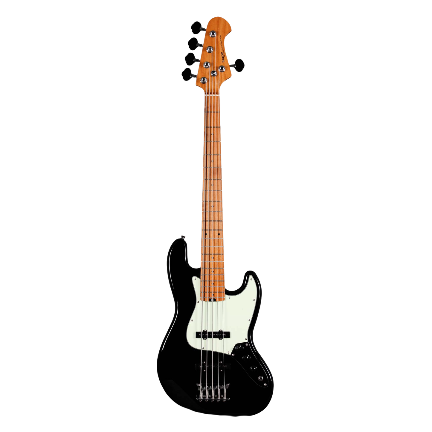Sqoe SJB650 5-String Jazz Bass Guitar, Black