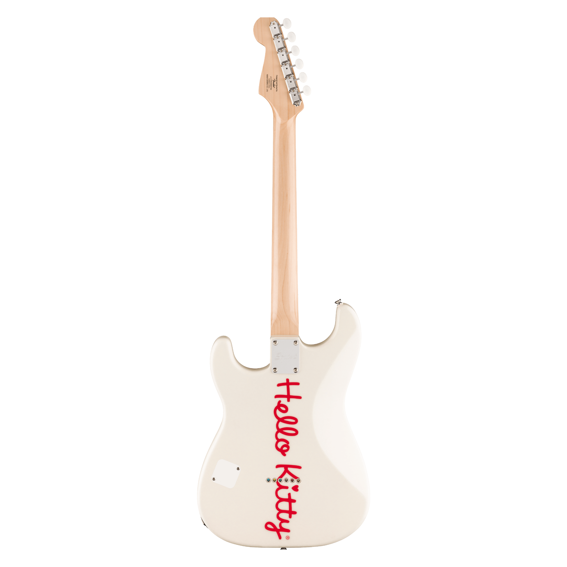 Squier by Fender Limited Edition Hello Kitty Stratocaster Electric Guitar, White