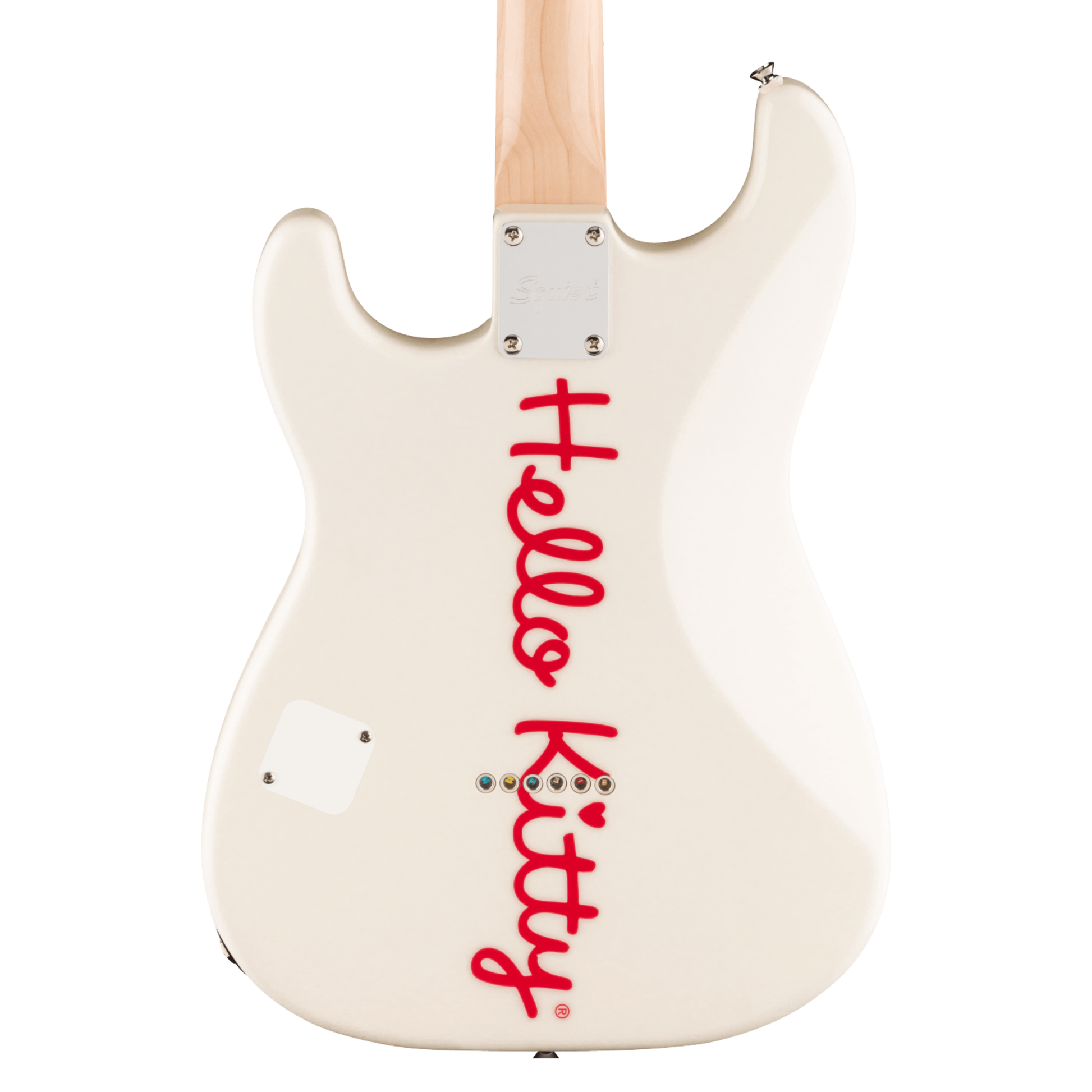 Squier by Fender Limited Edition Hello Kitty Stratocaster Electric Guitar, White