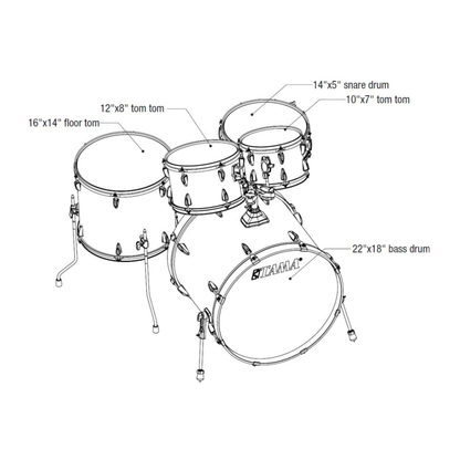 TAMA Imperialstar Series 5-Piece Drum Set, Hairline Blue