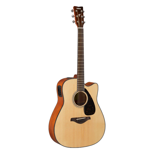 Yamaha FGX800C Solid Spruce Top Dreadnought Electric-Acoustic Guitar, Natural